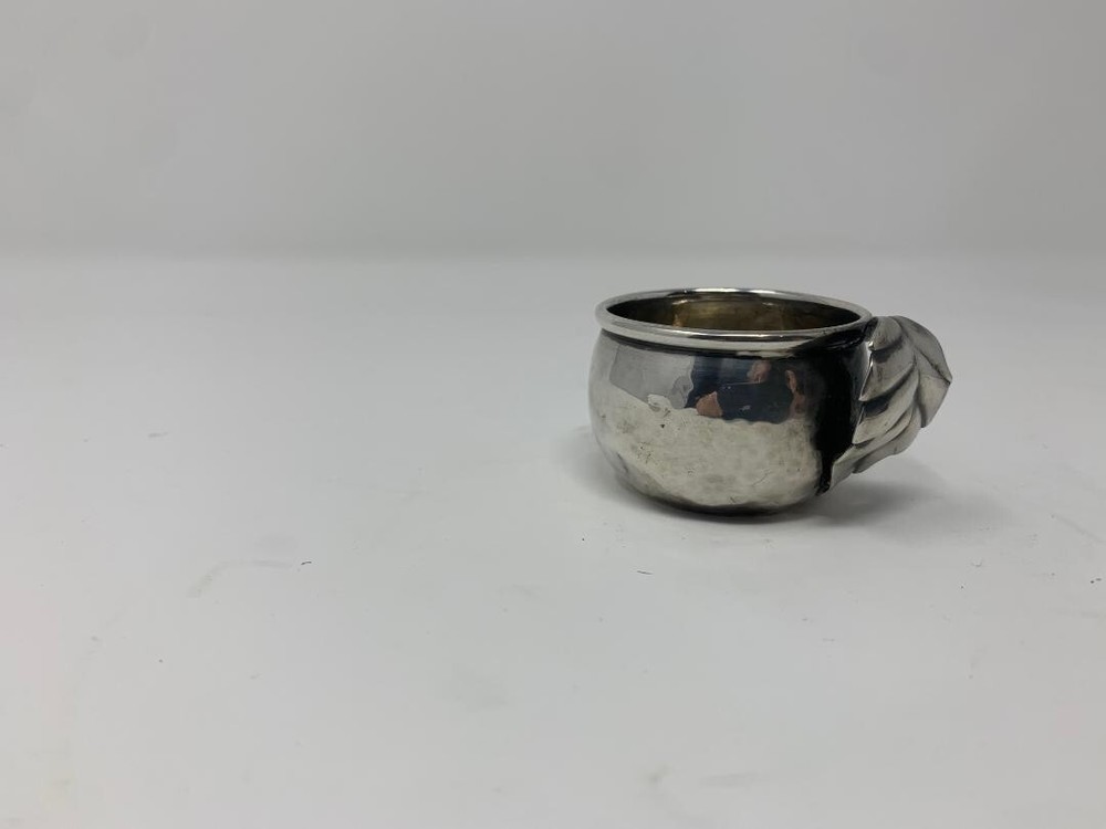 Tiny Sterling Cup, Interesting Handle, Edward San Giovanni