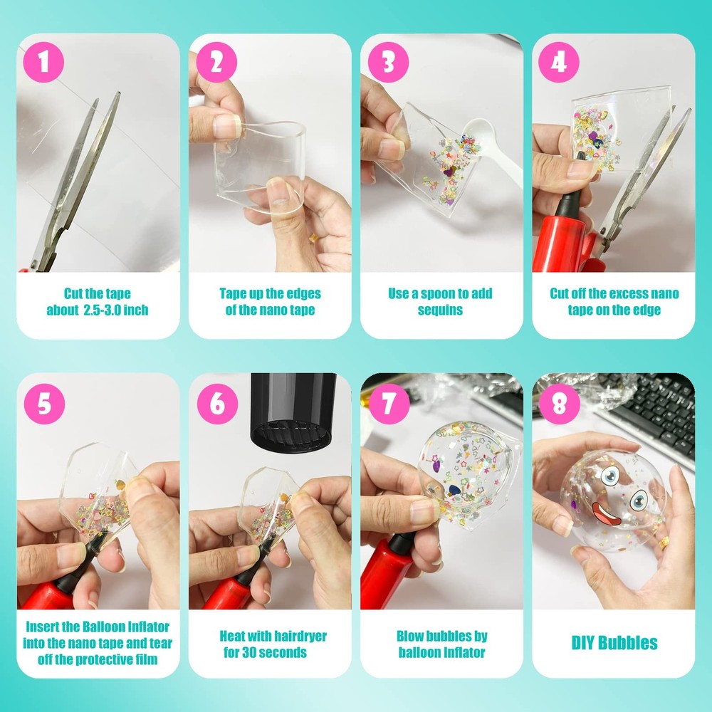 Nano Tape Bubble Kit with Step-by-Step Video Tutorials Party Gifts DIY Kits