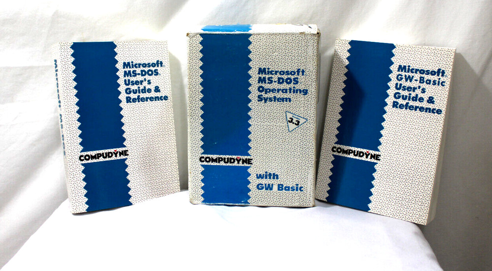 1988 MICROSOFT MS-DOS OPERATING SYSTEM & GW BASIC INSTRUCTION BOOKS VERSION 3.3