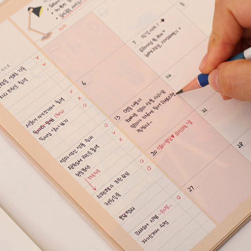 For 6 Months Monster's Study Planner Monthly Weekly Daily Academic Planner