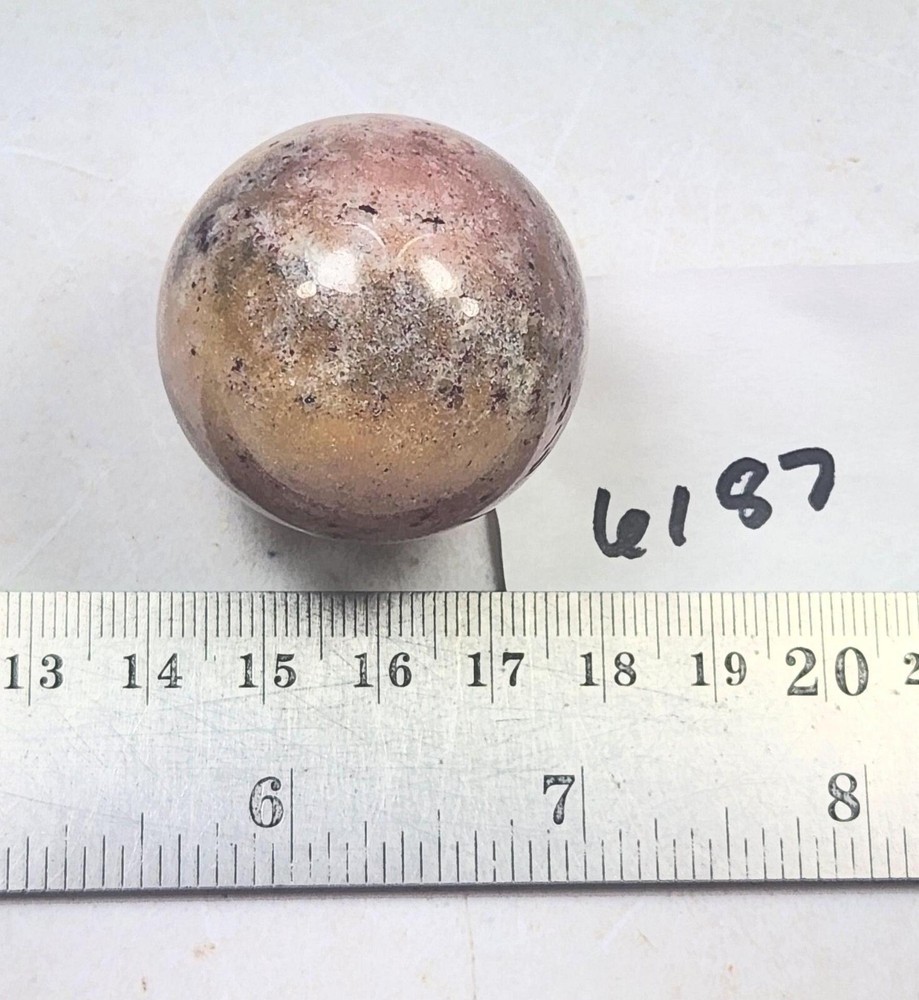 Fluorescent Calcite Sphere from CA 38mm 6187