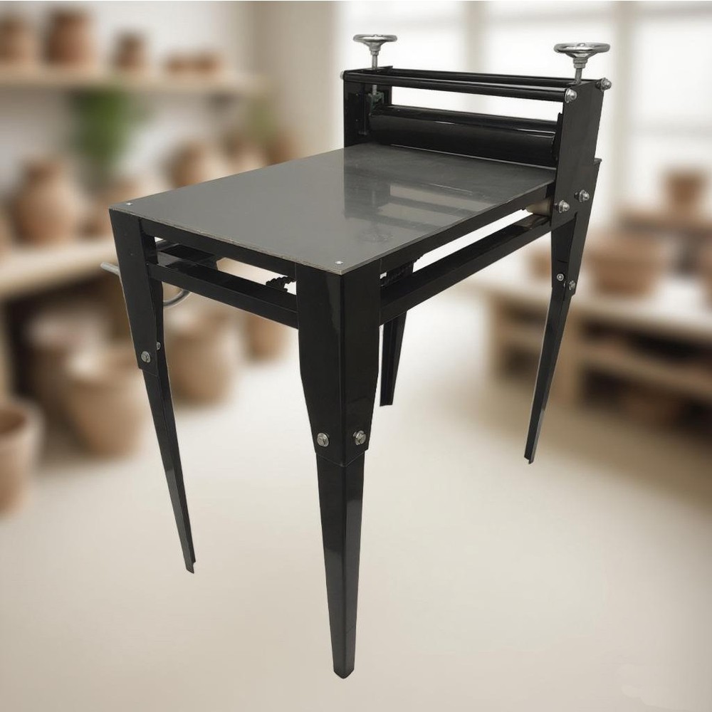 Ceramic Clay Plate Machine Single Axis Slab Roller Manual Pottory Sheet Making