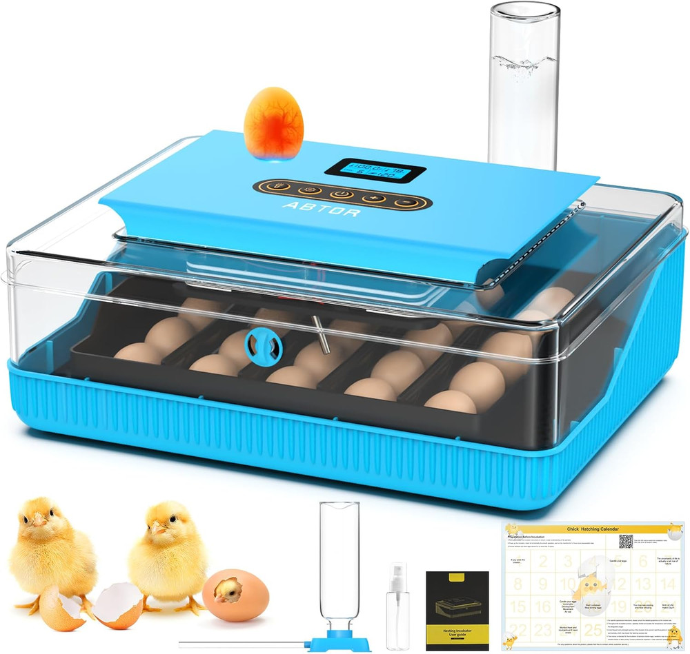25 Egg Incubator Digital Poultry Hatcher Machine with Automatic Egg Turning, Inc