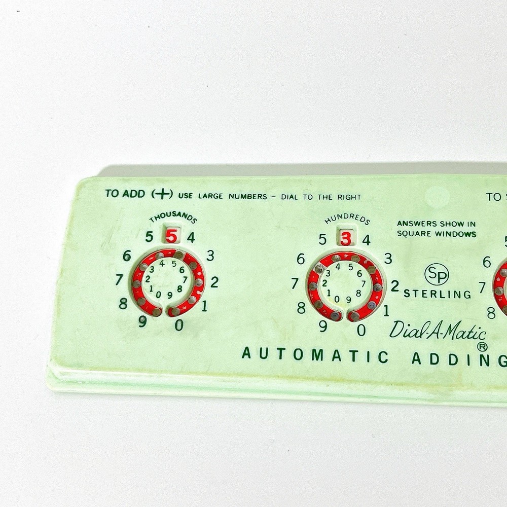 Sterling Dial-A-Matic Automatic Adding Machine Vintage No. 565