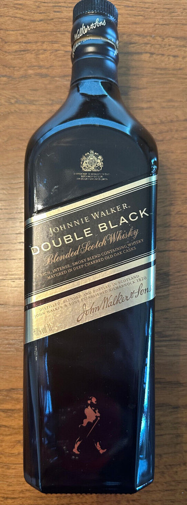 Johnnie Walker Double Black opaque bottle w cap