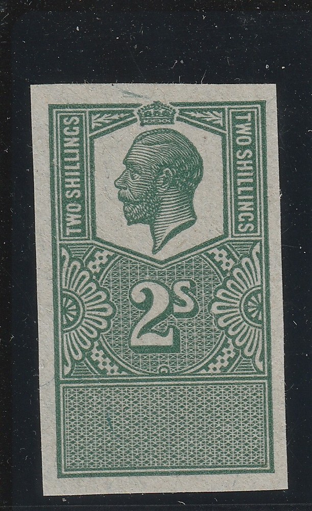 GV 2/- GREEN UNADOPTED ESSAY STAMP