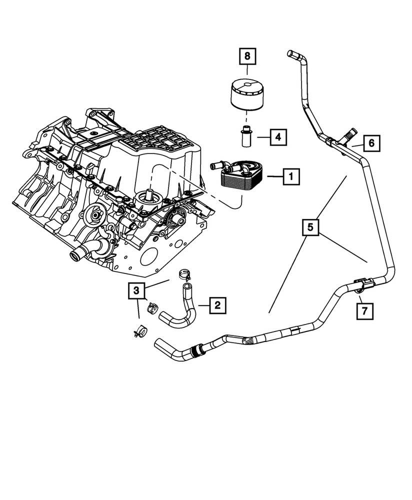 Genuine Mopar Engine Oil Cooler 4892420AA