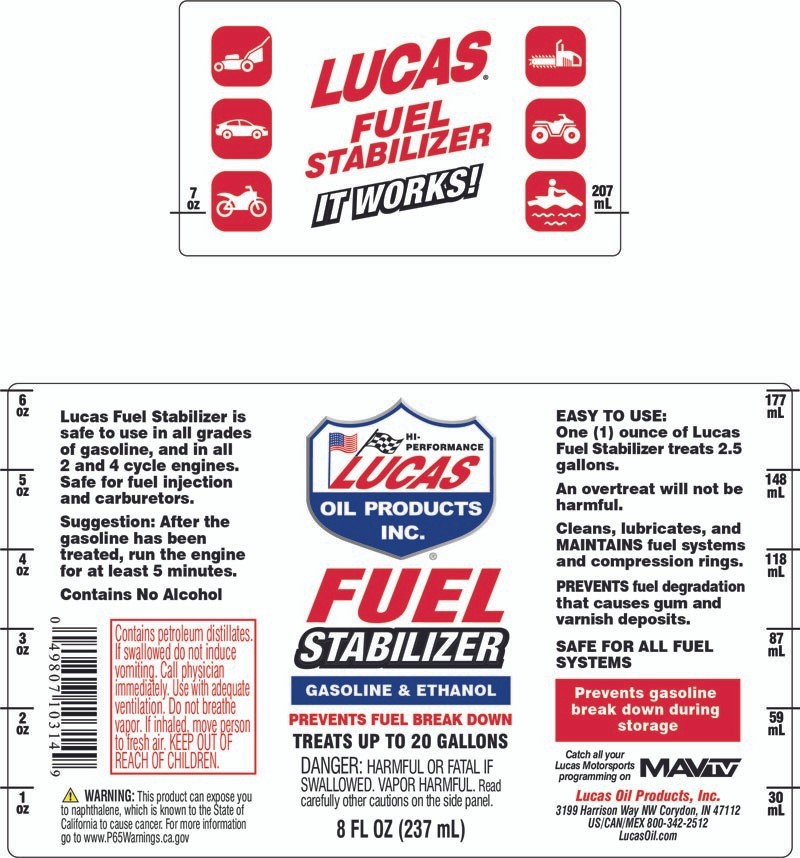 Lucas Oil 10314 8oz Quart Fuel Stabilizer