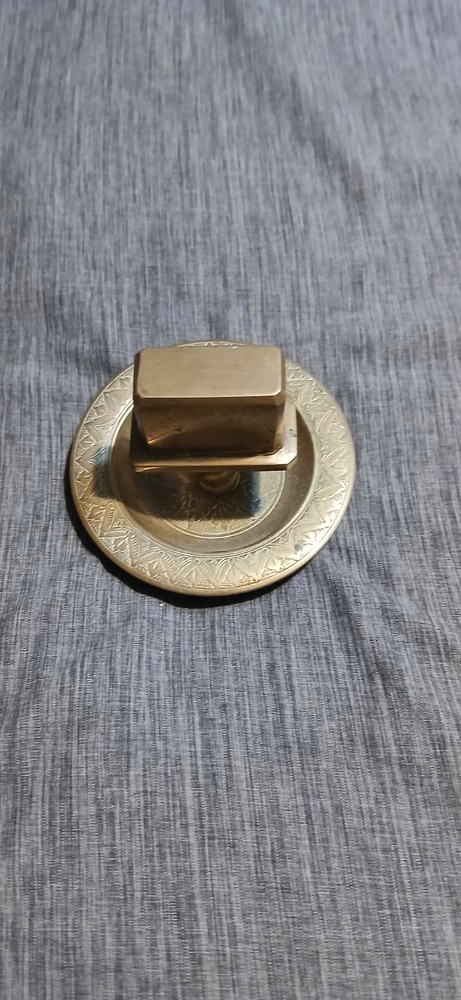 Antique Heavy Brass Matchbox Holder