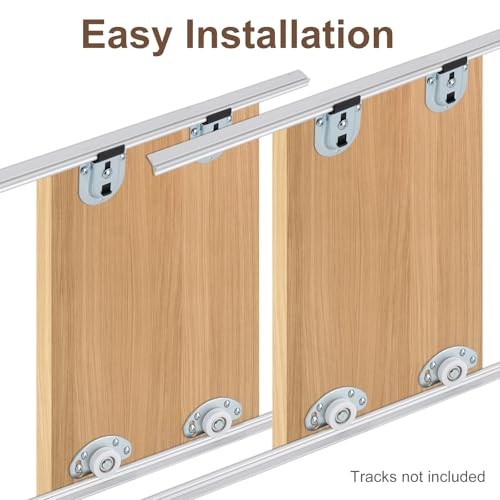Sliding Closet Door Hardware Kit – 4 Pack Bottom Rollers & 4 Pack Replacement