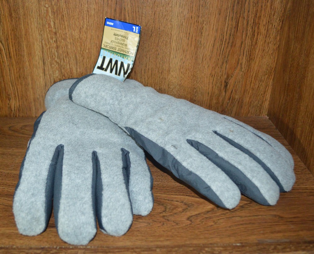 Northwest Territory Waterproof Gloves Thinsulate Large Gray NWT
