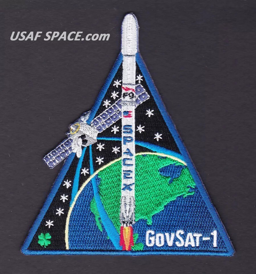 Authentic GOVSAT-1 -SPACEX ORIGINAL FALCON 9 SATELLITE Mission PATCH