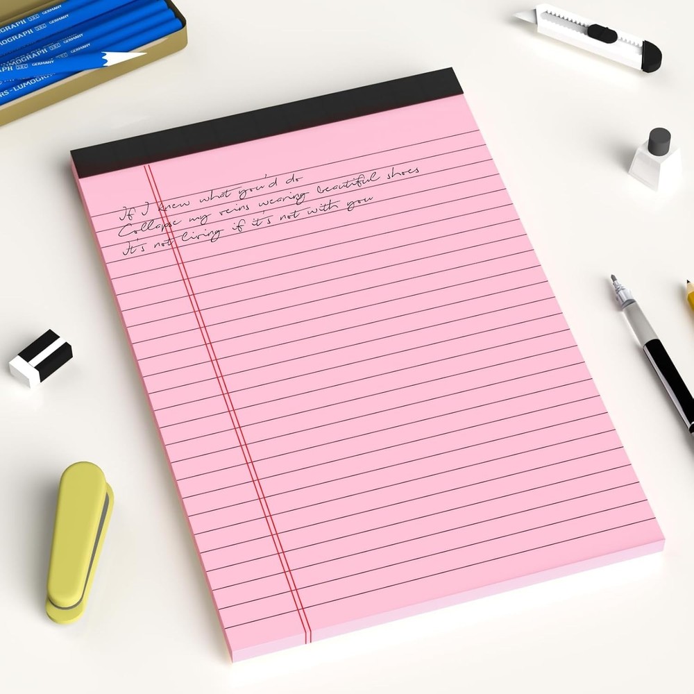 5-Pack Multicolor 5x8 Soft Cover Notepads for School & Office Note Taking