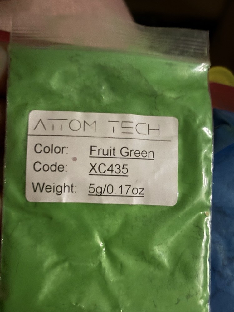 Atom Tech Fruit Green Powder Dye XC435 5g for Candle & Soap Making
