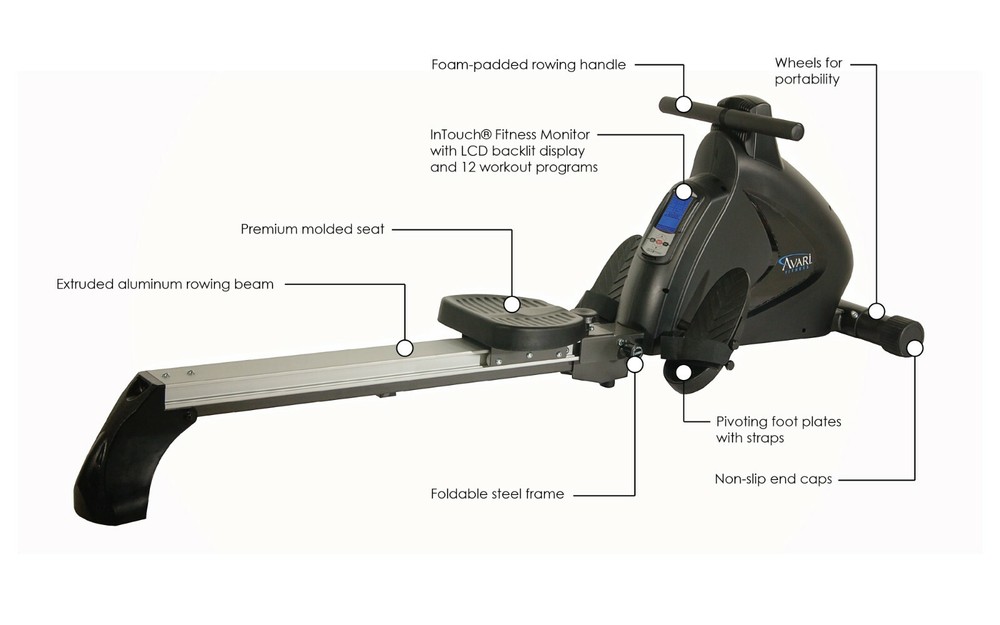 Avari® Programmable Magnetic Rower A350-700A