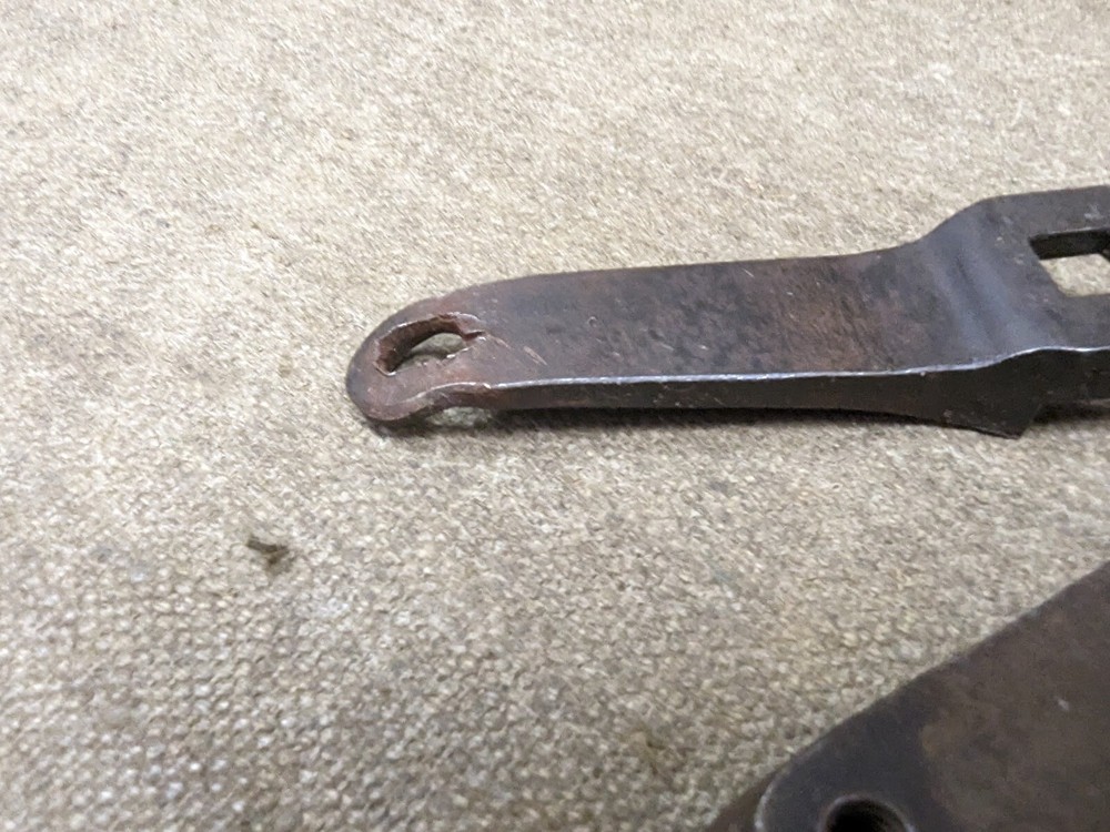 Japanese Arisaka upper and lower receiver extensions, tangs