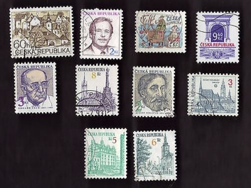 50 CZECH REPUBLIC post 1991 STAMPS