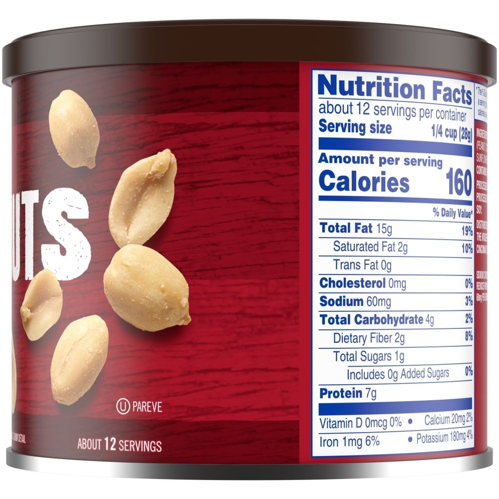 Kroger Lightly Salted Peanuts 12 oz - Pack of 3