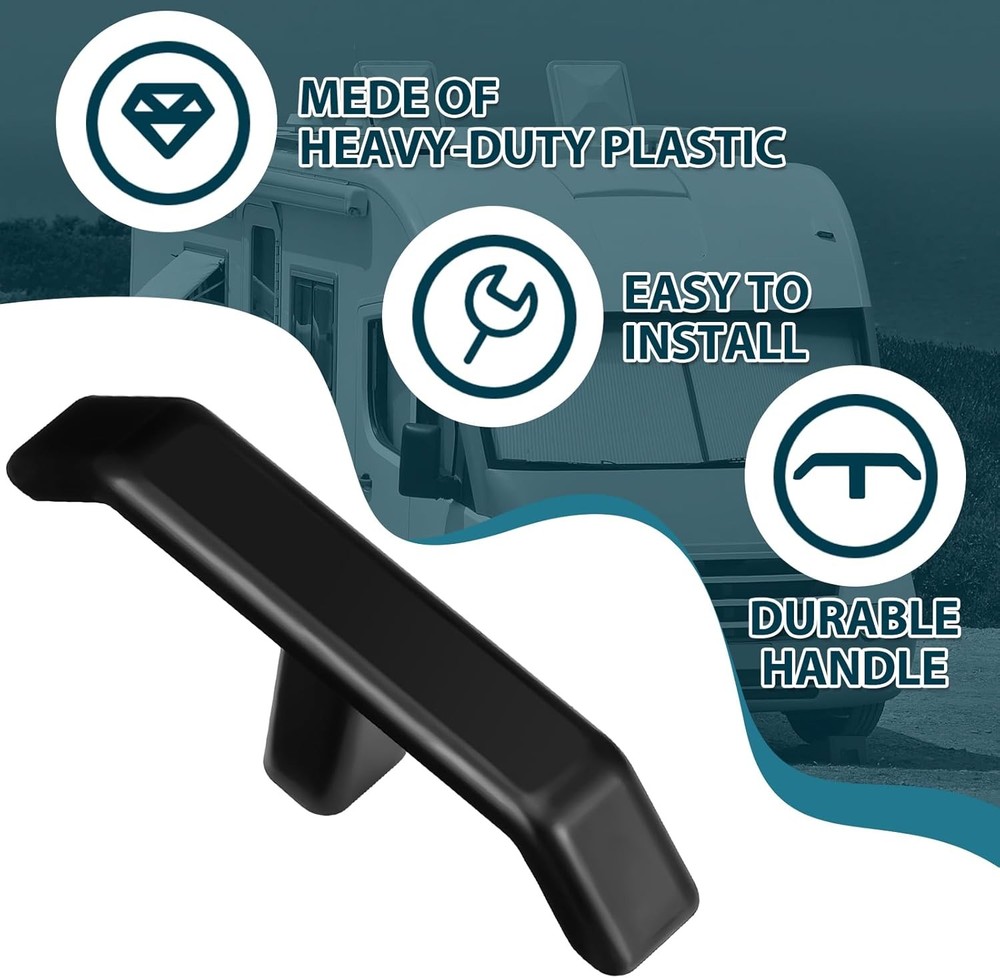 3 Pack RV Waste Valve Handle Replacement, Extension Rod Tank Black