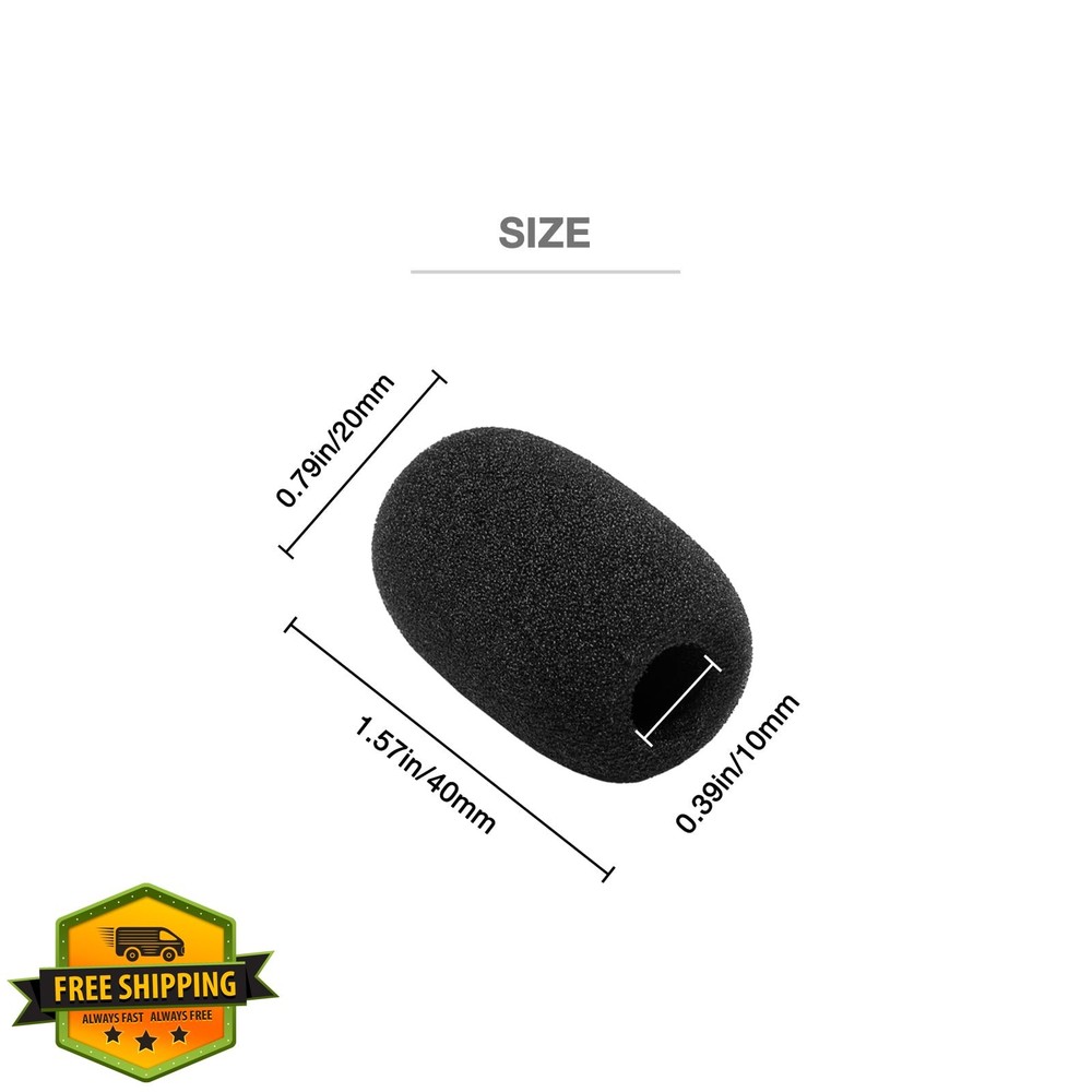 Voarmaks 4 Pack Mic Foam Covers for V-MODA BoomPro ModMic Wireless