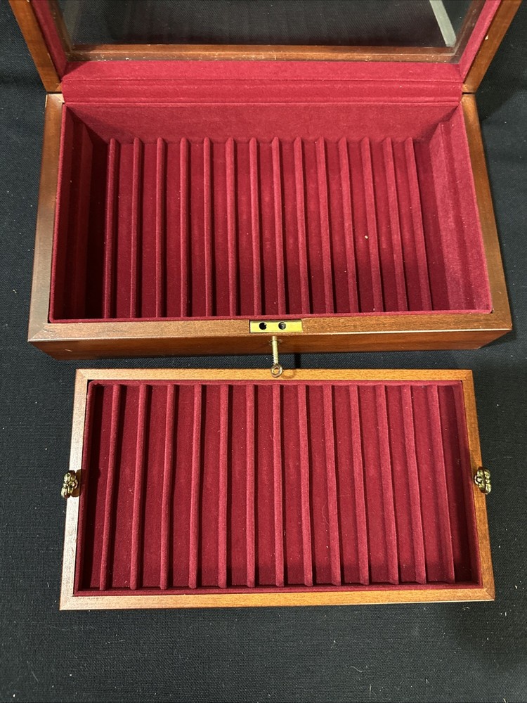 Hardwood Pen Case With 29 Slots
