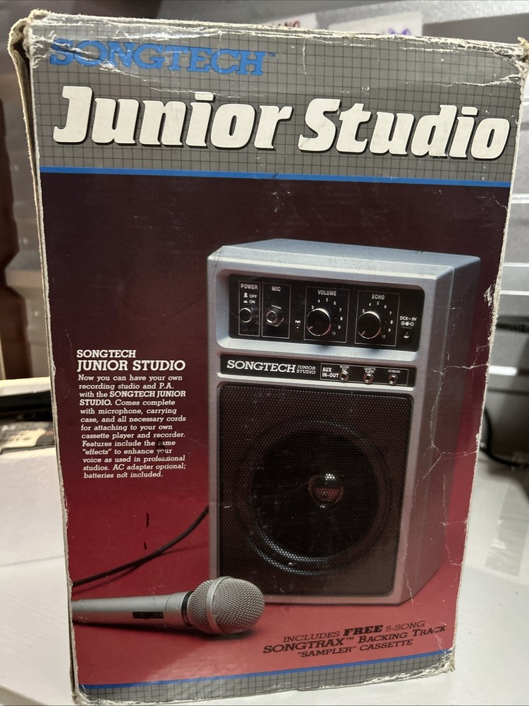 Sing Record Junior Studio Microphone Karaoke W/ Carrying Case