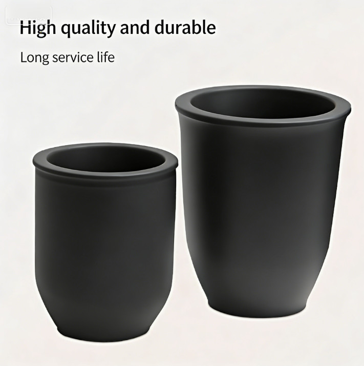 High Temp Silicon Carbide Graphite Crucible for Melting Gold Silver Copper