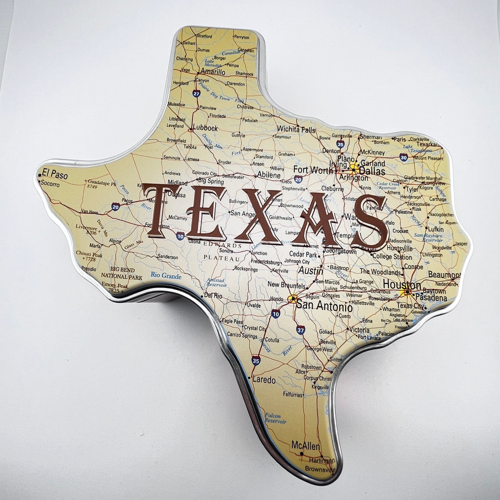 Texas Road Map Tin (Tin & Liner Only)