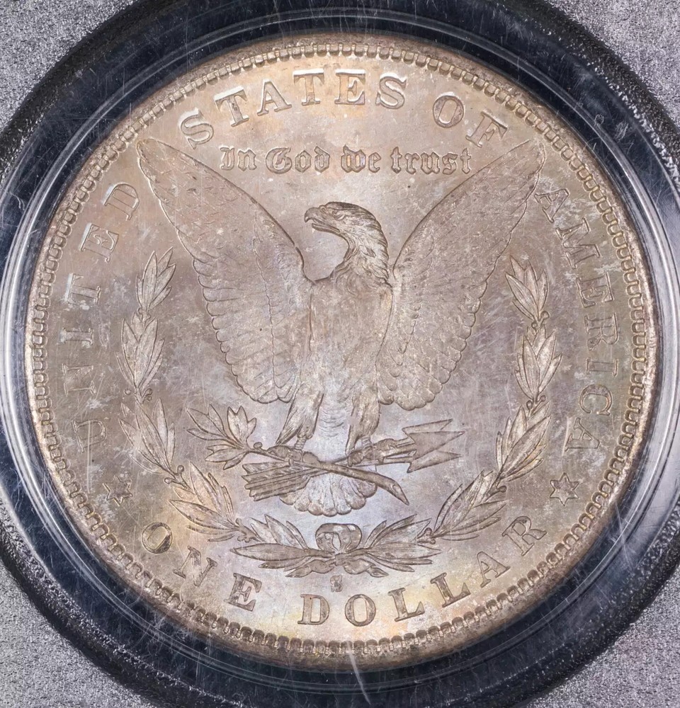 1881 S Morgan Silver Dollar PCGS MS-65 Rainbow Toning