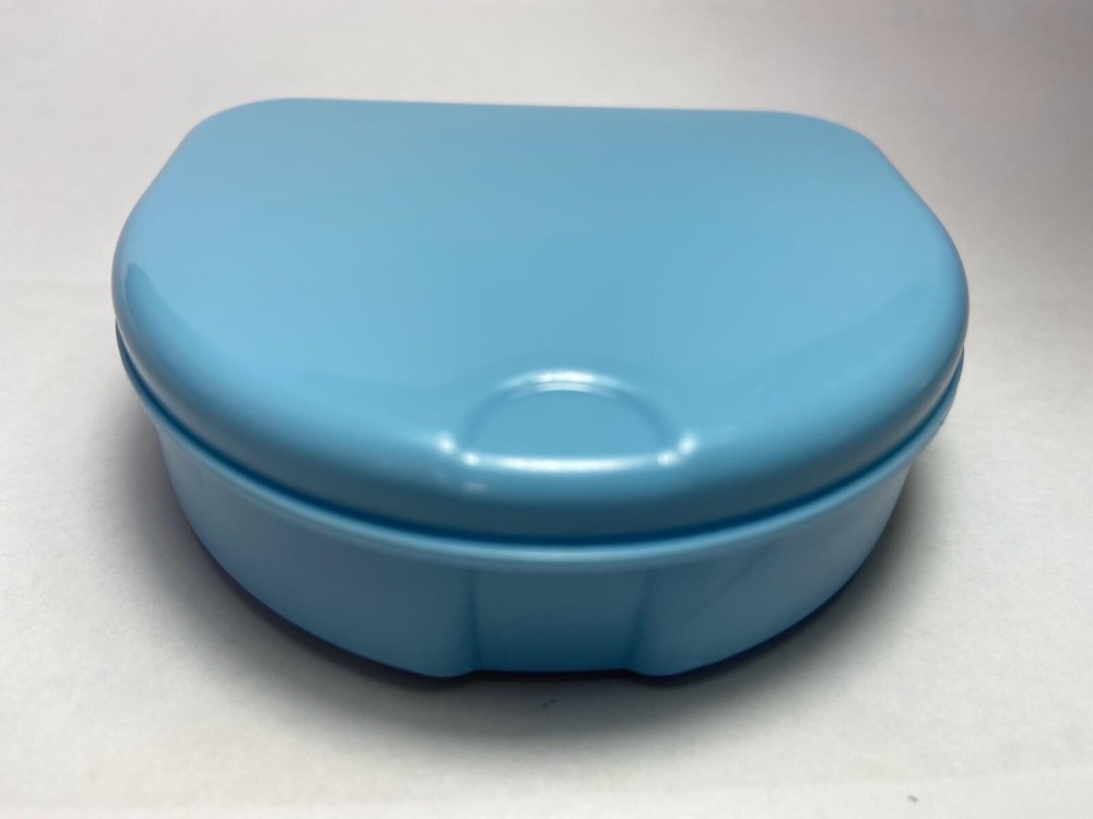 2-Dental Orthodontic Retainer Box Mouthguards Dentures Storage Case, Multi Color