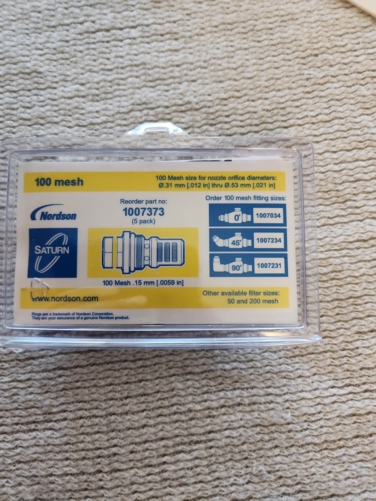 Nordson, 1007231, In-Line 90 Degree Filter Assembly, 100 Mesh
