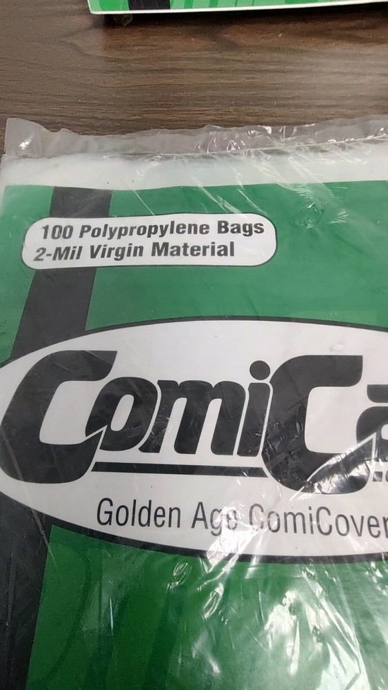 100 GA Comicare Comic Bags Polypropylene and 50 Comic Backing Boards