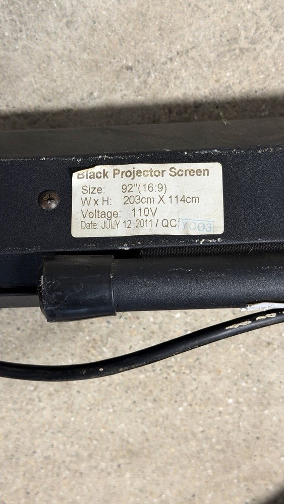 Motorized Projector Screen 92” (16:9) – Fully Working – 110V