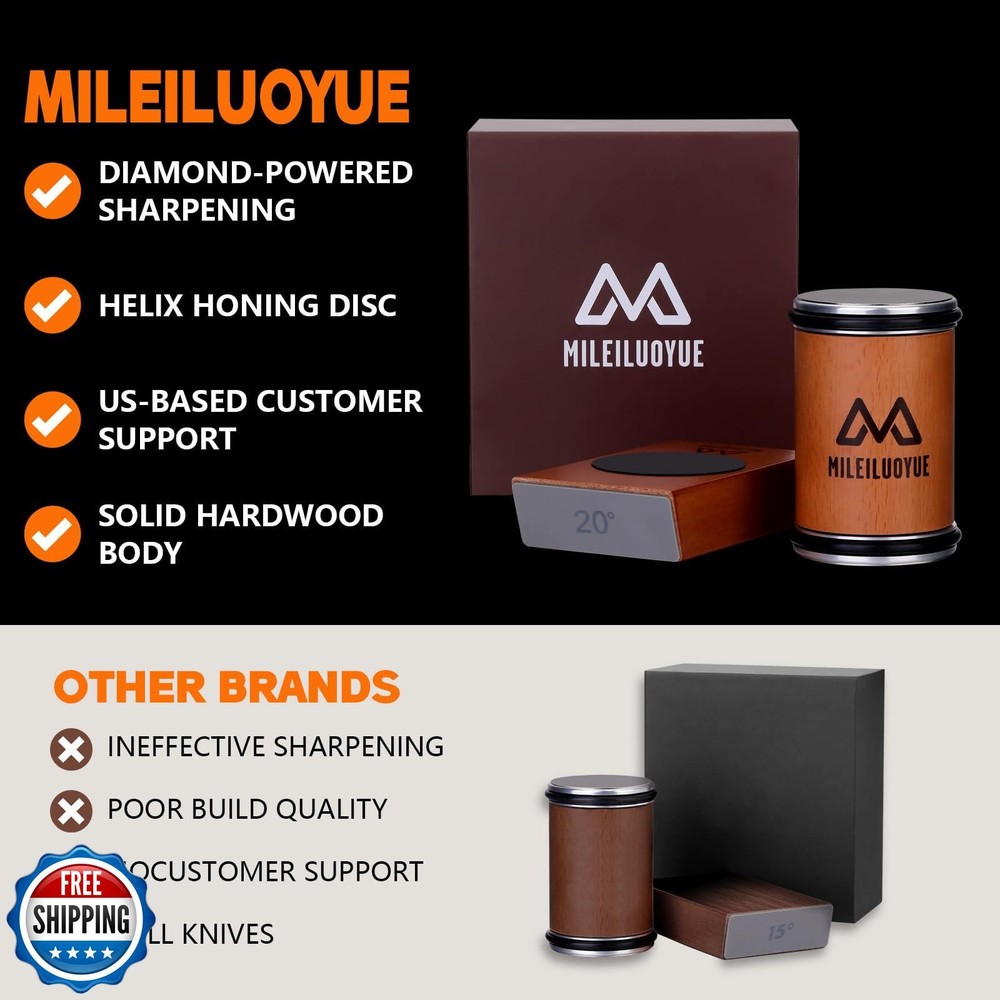 Knife Sharpener Tool Rolling Knife Sharpener Kit, Ceramic Disc Sh