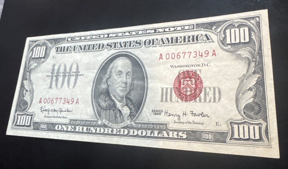 1966 $100 Red Seal Xf