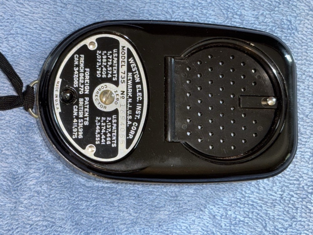 Weston Master II Universal Exposure Light Meter Model 735 w/Case - Works.