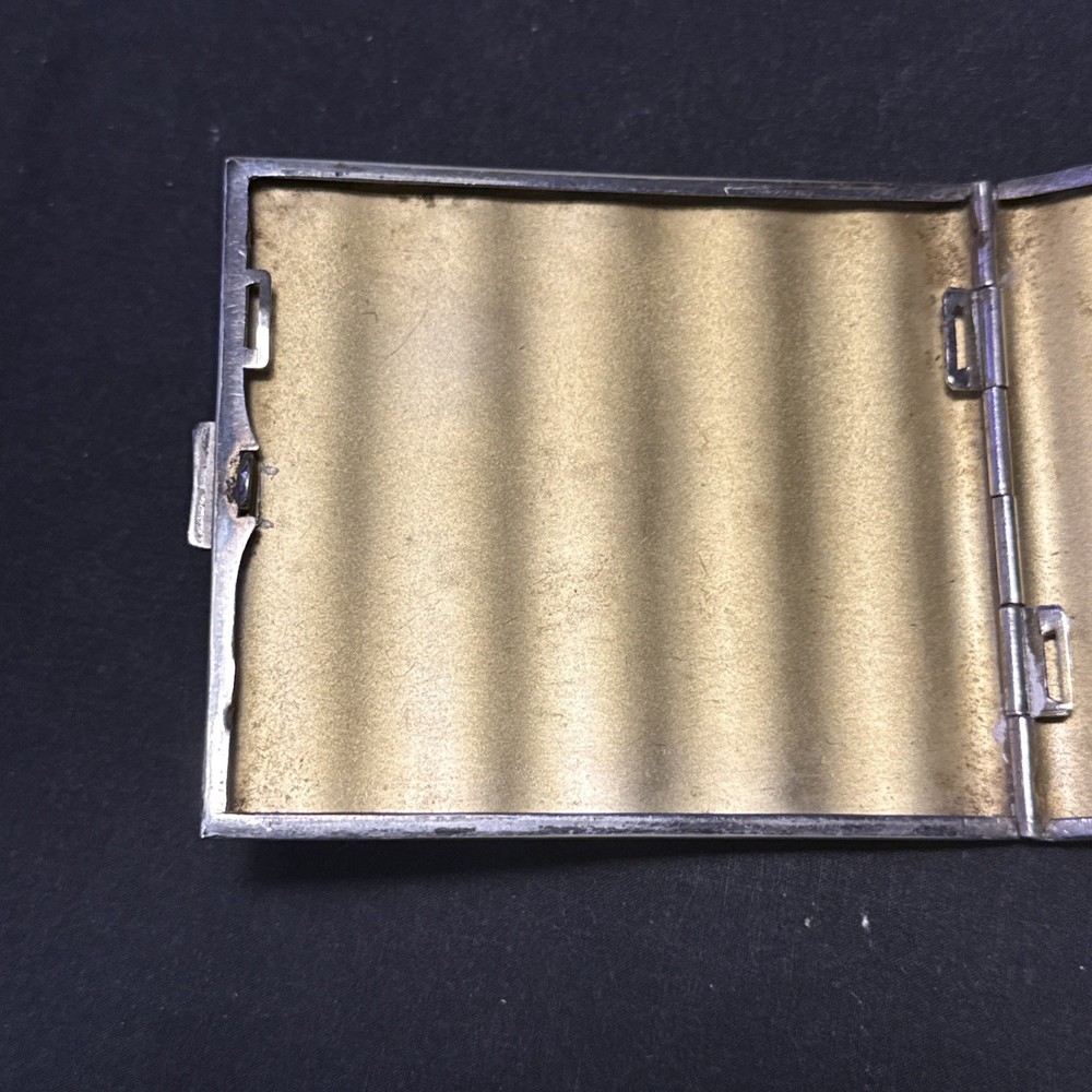 Alpacca Silver Engraved Cigarette Case