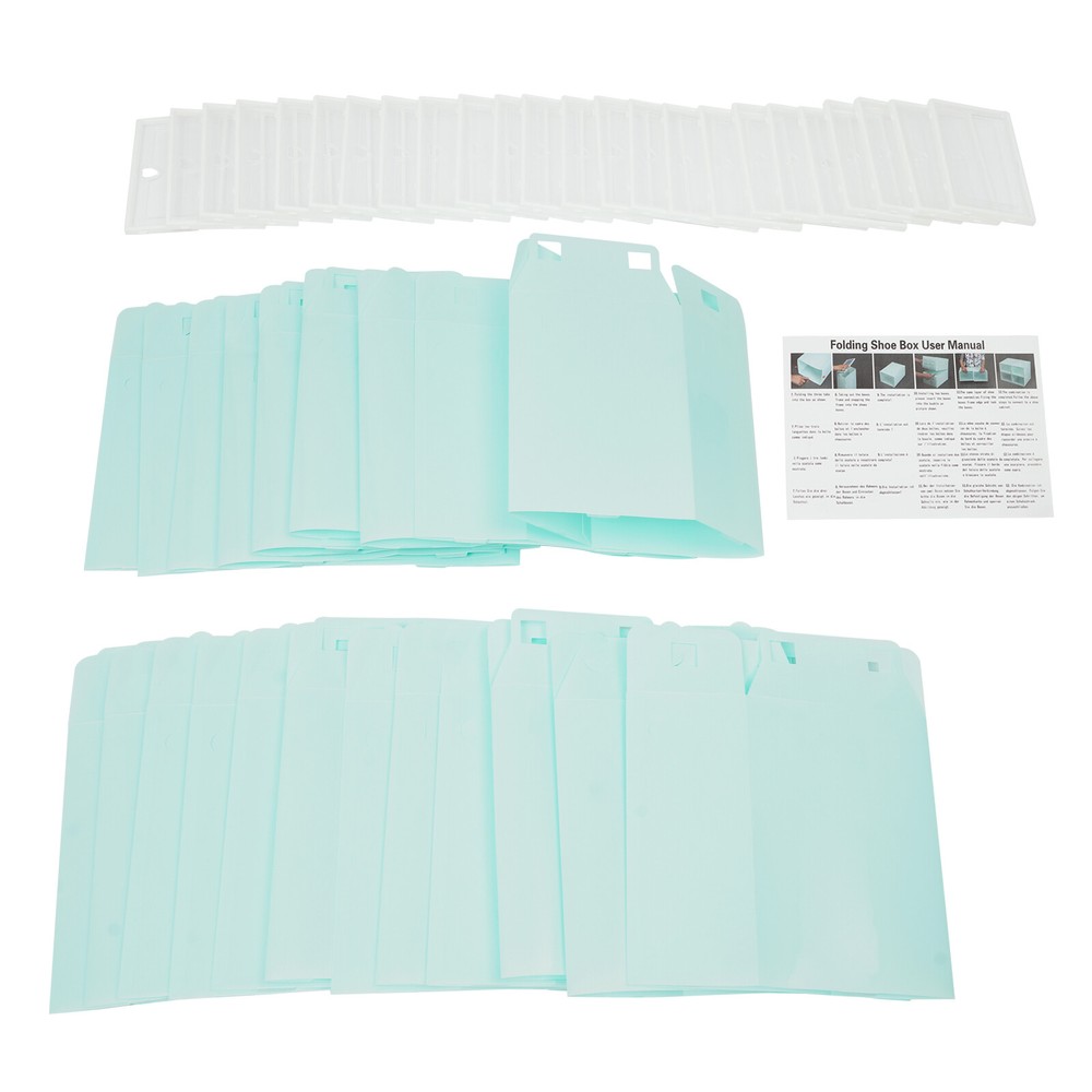 24PCS Shoe Storage Box Stackable Shoe Storage Organizer Container 33*23*14cm