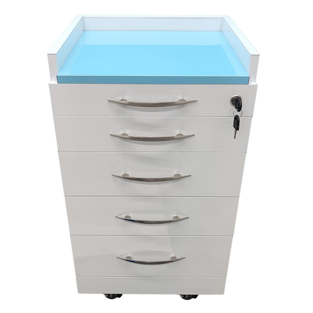 1 PC 4 Drawer Removable Assistant Mobile Cabinet w/Divider Bracket Locks