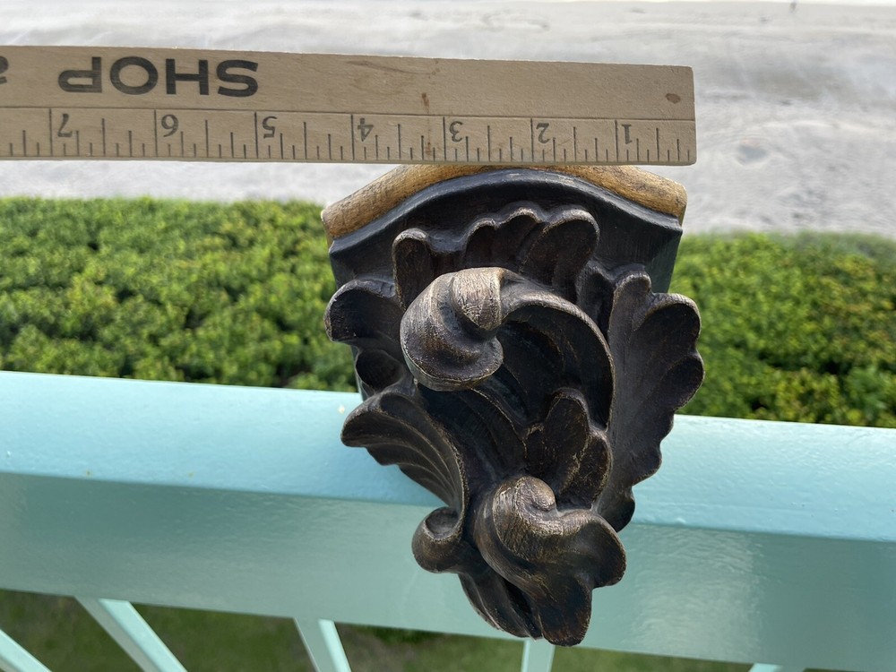 Small Carved Wooden Rocco Style Wall Console