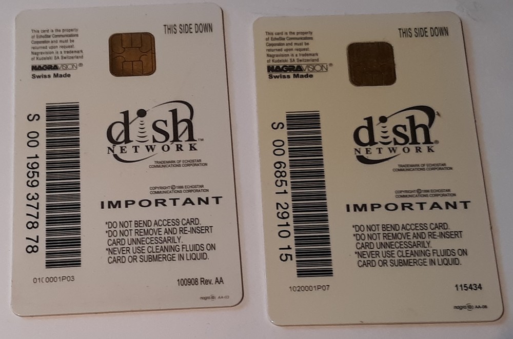 2 piece Lot, Satellite Access Cards, Dish Network.