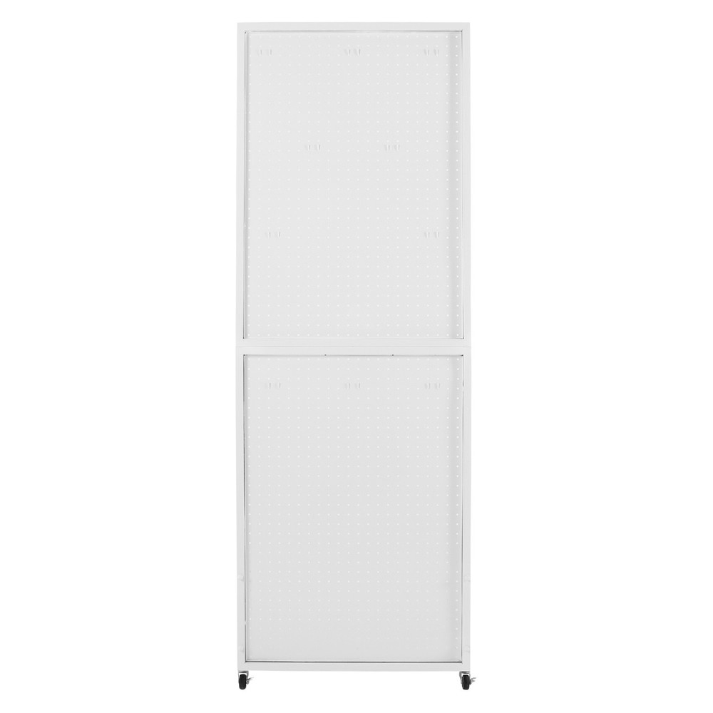 Durable Mobile Pegboard Display Stand with Wheels for Retail & Tools