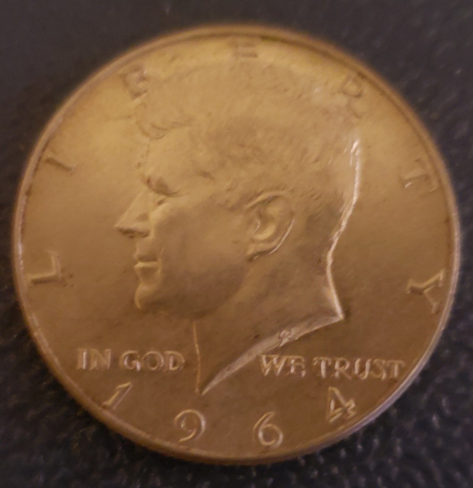 1964 Kennedy Half Dollar, 90% Silver