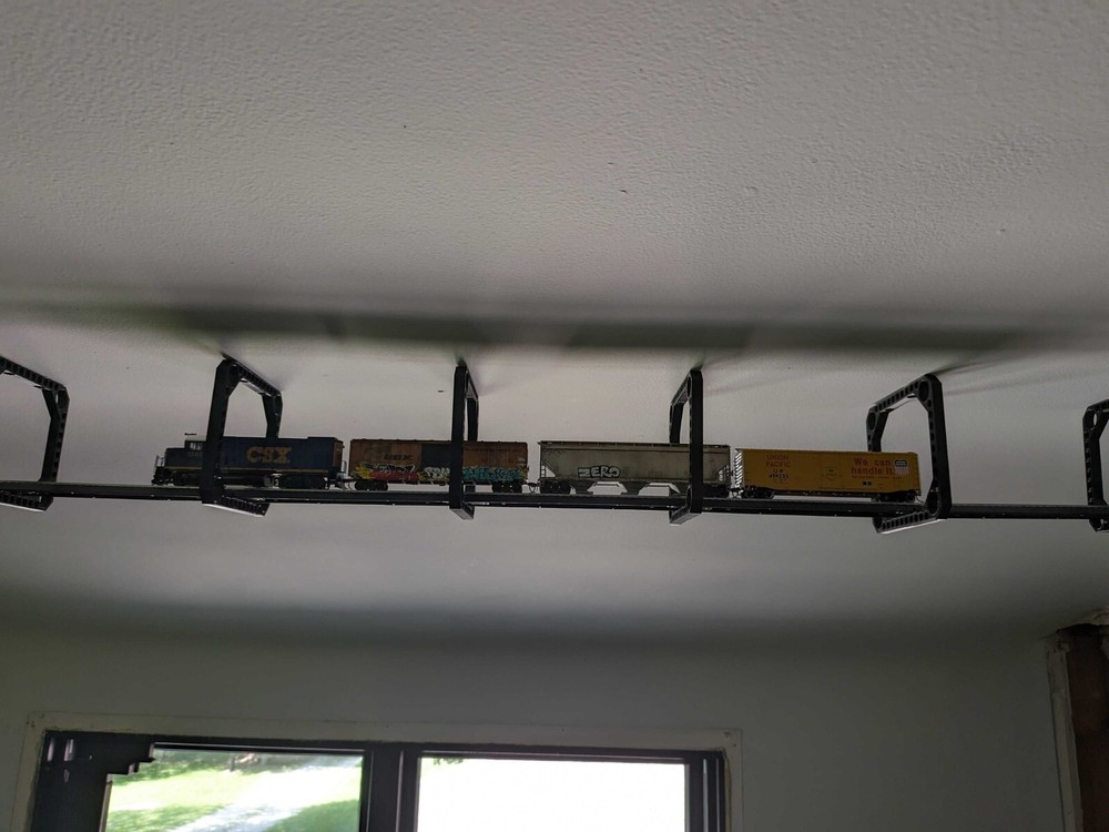 Custom HO Scale/Gauge Ceiling Mount Bridge Kit for Train Track, Spans 10ft