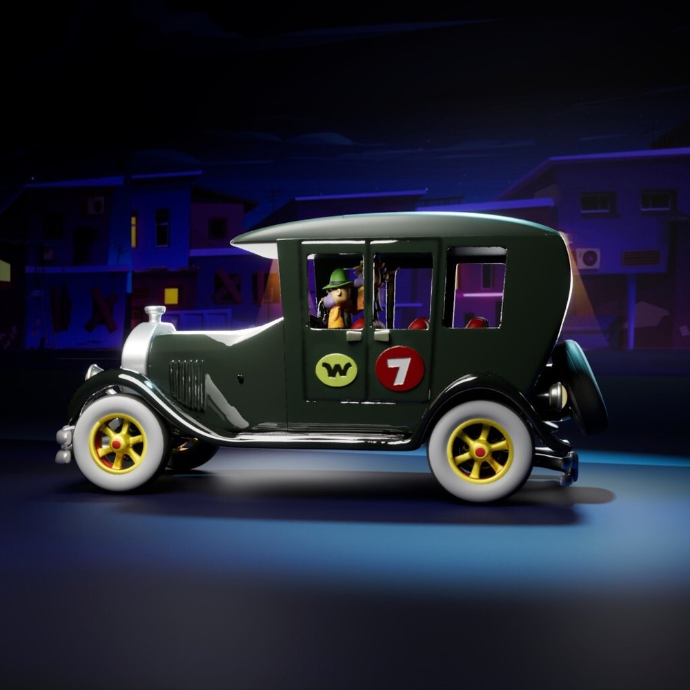 UNPAINTED Wacky Races Bulletproof Bomb 3D Printed Model Kit UW