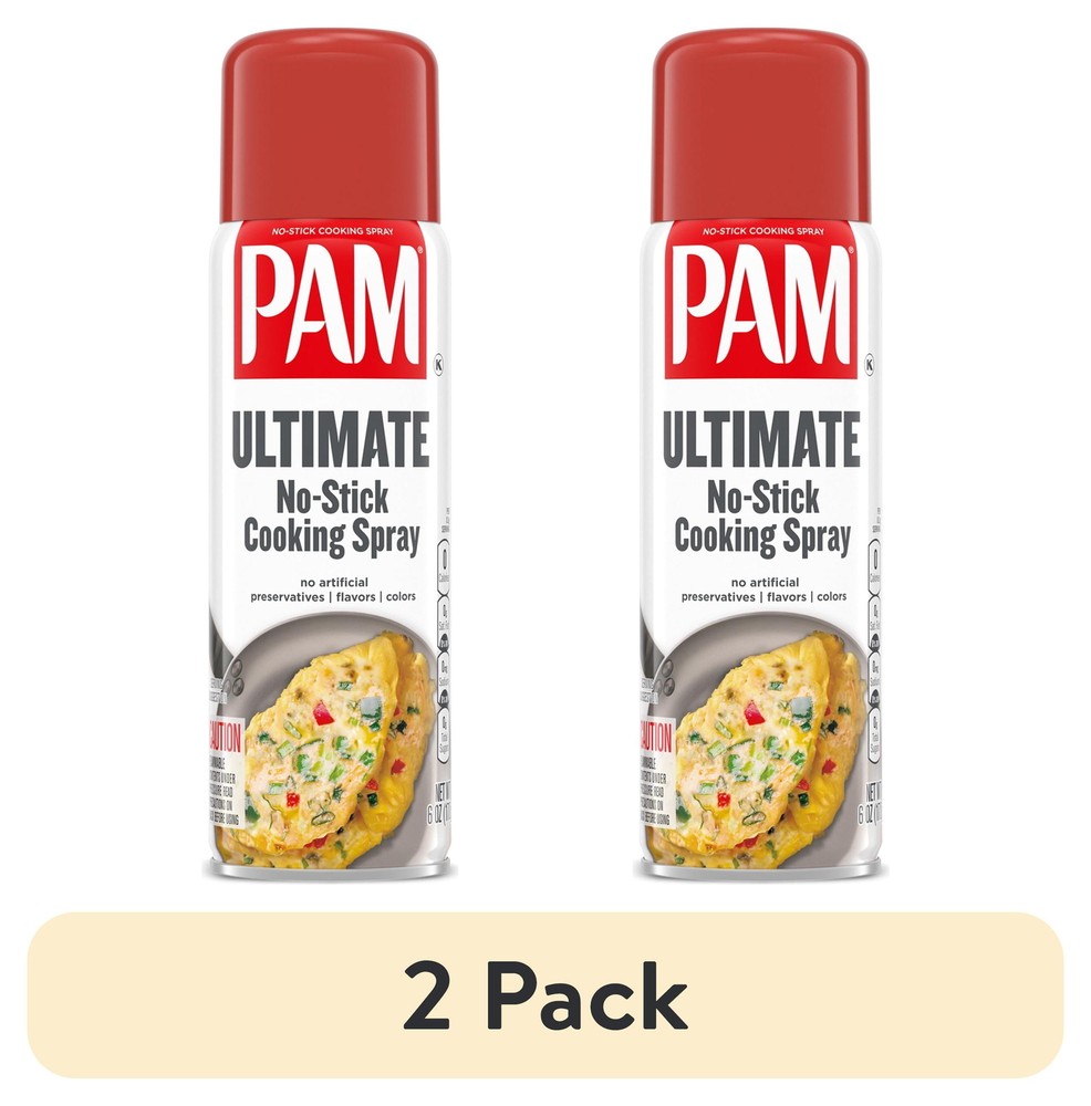 (2 Pack) Ultimate No-Stick Cooking Spray, 6 Oz