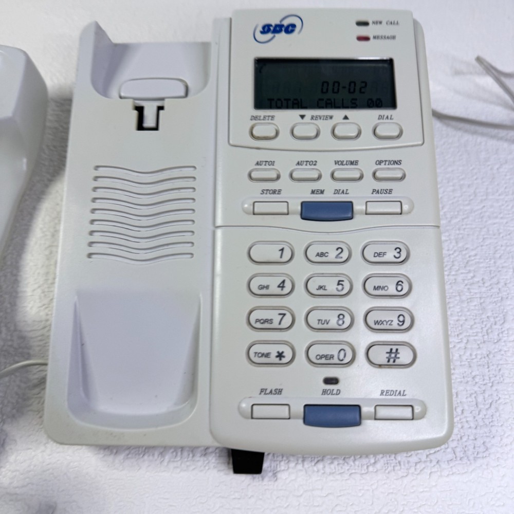 SBC Desktop Office Phone - White - Number Storage & Memory 00191619 - Untested