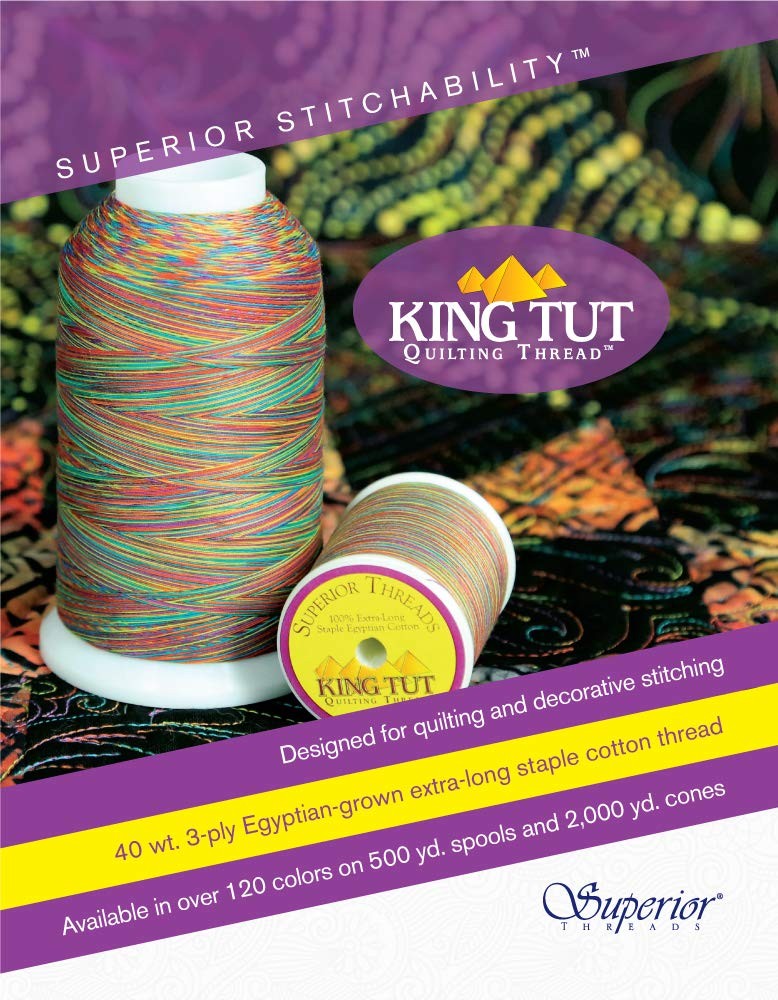 King TUT Quilting Thread #940 Els Cotton Candy 2000 Yard Cone Spool Craft