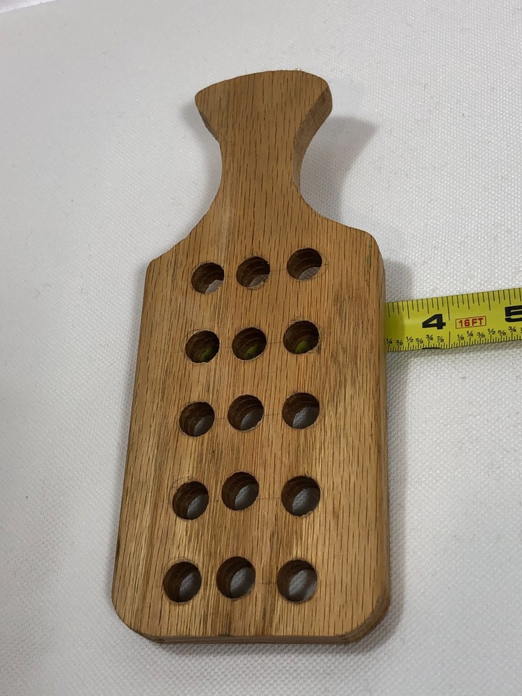 HANDMADE MUZZLELOADER ROUND BALL LOADING BLOCK ~ .45 CAL, 15 ROUNDS ~ VGC