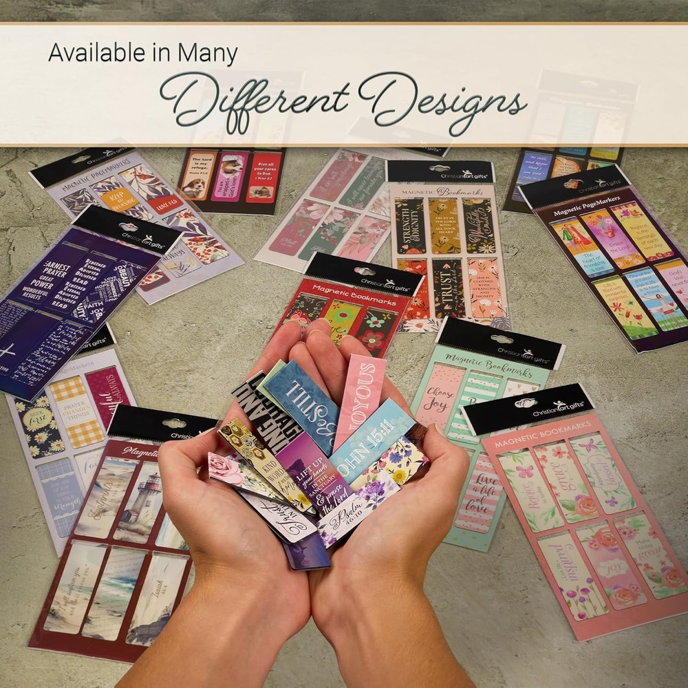 Delightful Magnetic Bookmark Set – 6 Pastel Designs Featuring Scripture Verses